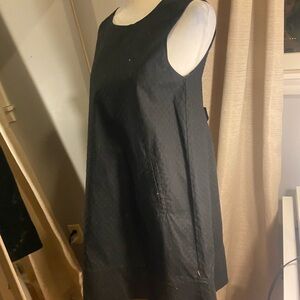 Swiss dotChic Black Sleeveless Mini Dress